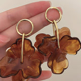 Boucles d'oreilles avec Pendentif de Fleur