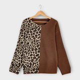 Marina - Pull loose à motif léopard