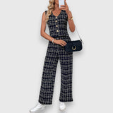 Jasmína - Ensemble de deux pièces avec décolleté en V et pantalon assorti