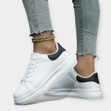 Stela - Chaussures de Sport en Cuir Blanc