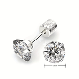 Boucles d'oreilles Solitaire Classiques | Or Blanc