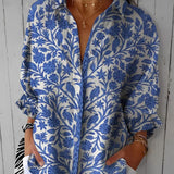 Consuelo | Blouse Tropicale d'Été Imprimée Femme Décolleté en V