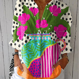 Consuelo | Blouse Tropicale d'Été Imprimée Femme Décolleté en V