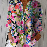Consuelo | Blouse Tropicale d'Été Imprimée Femme Décolleté en V