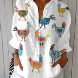 Consuelo | Blouse Tropicale d'Été Imprimée Femme Décolleté en V