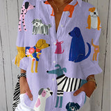 Consuelo | Blouse Tropicale d'Été Imprimée Femme Décolleté en V