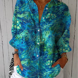 Consuelo | Blouse Tropicale d'Été Imprimée Femme Décolleté en V
