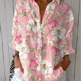 Consuelo | Blouse Tropicale d'Été Imprimée Femme Décolleté en V