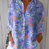 Consuelo | Blouse Tropicale d'Été Imprimée Femme Décolleté en V
