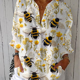 Consuelo | Blouse Tropicale d'Été Imprimée Femme Décolleté en V
