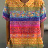 Covadonga | Chemise Oversize d'Été Imprimée à Manches Courtes Femme