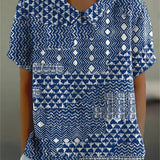 Covadonga | Chemise Oversize d'Été Imprimée à Manches Courtes Femme