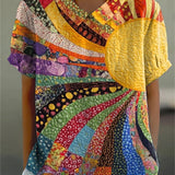 Covadonga | Chemise Oversize d'Été Imprimée à Manches Courtes Femme