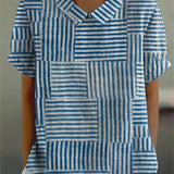 Covadonga | Chemise Oversize d'Été Imprimée à Manches Courtes Femme