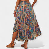 Lucie - Jupe midi à fleurs taille haute