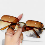 Lunettes rétro classiques sans monture