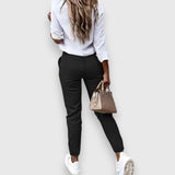 Isabel – Pantalon élégant taille haute