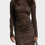 Robe Midi à Manches Longues