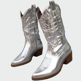 Aneta - Bottes de cowboy métalliques