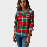 Ivy – Sweat à manches longues pour femmes avec motif patchwork