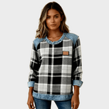 Ivy – Sweat à manches longues pour femmes avec motif patchwork