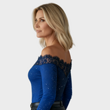 Stella – Blouse en dentelle élégante avec motif étoilé