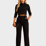Mareen - Ensemble ajusté pour l'automne avec top et pantalon pour femmes