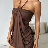 Karolína – Robe Mini Chocolat