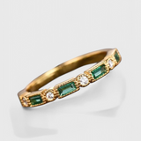 Bague en Or avec Zirconium Vert Vintage