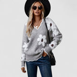 Belinha - Blouse élégante avec décolleté en V et motif floral
