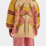 Adriana | Cardigan en Maille avec Motif Floral et Coupe Ample