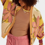 Adriana | Cardigan en Maille avec Motif Floral et Coupe Ample