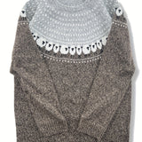 Jimena | Pull en Point Jacquard Femme Oversize Canesú Nordique