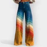 Rozálie - Pantalon haut avec jambes évasées