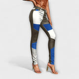 Pantalon avec motif en blocs de couleur