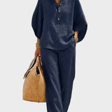 Mariel – Ensemble en Coton et Lin avec Pantalons Amples