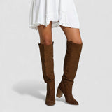Joanna - Bottines orthopédiques en cuir jusqu'au genou