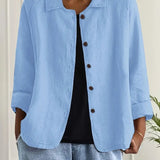 Remedios | Veste en Lin à Boutons Femme Manches Longues