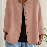 Remedios | Veste en Lin à Boutons Femme Manches Longues