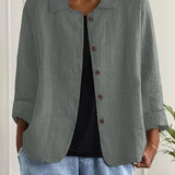 Remedios | Veste en Lin à Boutons Femme Manches Longues