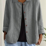 Remedios | Veste en Lin à Boutons Femme Manches Longues
