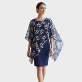 Amalie - Ensemble de robe élégant avec un haut fleuri en chiffon