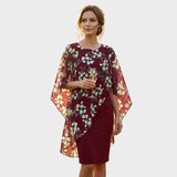 Amalie - Ensemble de robe élégant avec un haut fleuri en chiffon