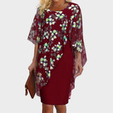 Amalie - Ensemble de robe élégant avec un haut fleuri en chiffon