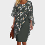 Amalie - Ensemble de robe élégant avec un haut fleuri en chiffon