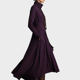 Teresa - Robe maxi en tricot asymétrique avec col roulé