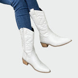 Aneta - Bottes de cowboy métalliques